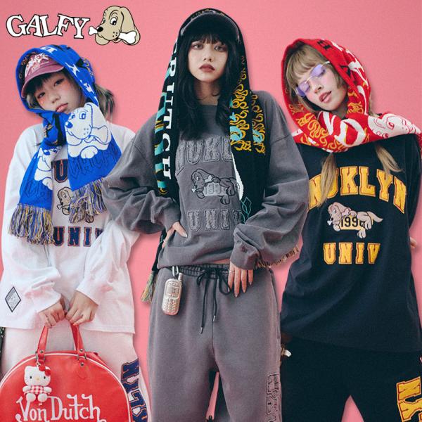 ガルフィー GALFY イヌックリン ロンTee 143038 長袖Tシャツ ＃10 WHITE #20 BLACK #21 INK BLACK L XL ヤンキー TGC