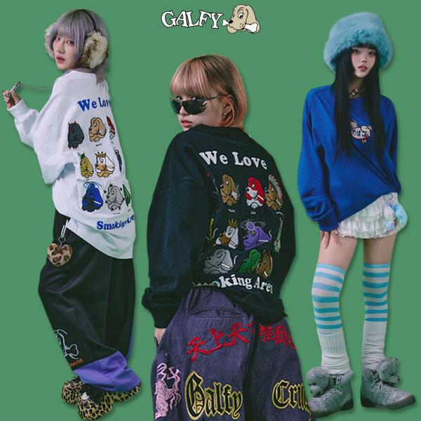 ガルフィー GALFY ヤニラバーズロンTee 144029 #WHITE #20 BLACK #40 BLUE L XL ヤンキー Tシャツ 長袖 TGC 24AW