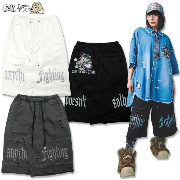 GALFY ガルフィー 病みに染まりし反戦パンツ 152023 L 中型犬 XL 大型犬 #10 WHITE #20 BLACK #21 INK BLACK メンズ レディース ギャル 25SS