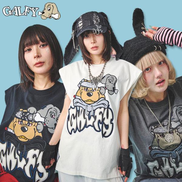 ガルフィー GALFY 袖を忘れし Tシャツ ノースリーブ タンクトップ 152028 ヤンキー ギャル メンズ レディース 25SS