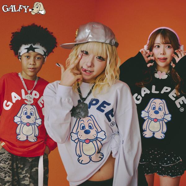 ガルピー GALPEE ガルフィー GALFY 光る GALPEE ロン Tee 長袖Tシャツ S L XL 153032 WHITE BLACK RED 25AW