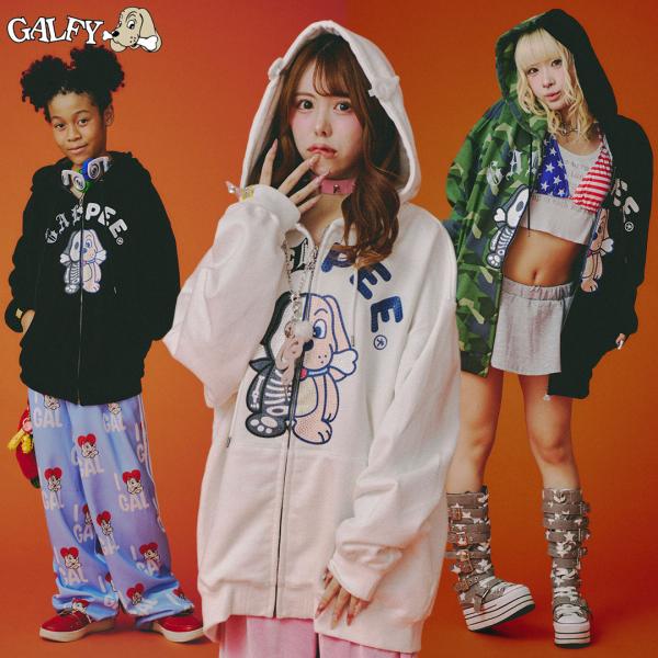 ガルピー GALPEE ガルフィー GALFY 光るGALPEE ゴーストパーカー S L XL 153035 WHITE BLACK BLACK×CAMO 25AW