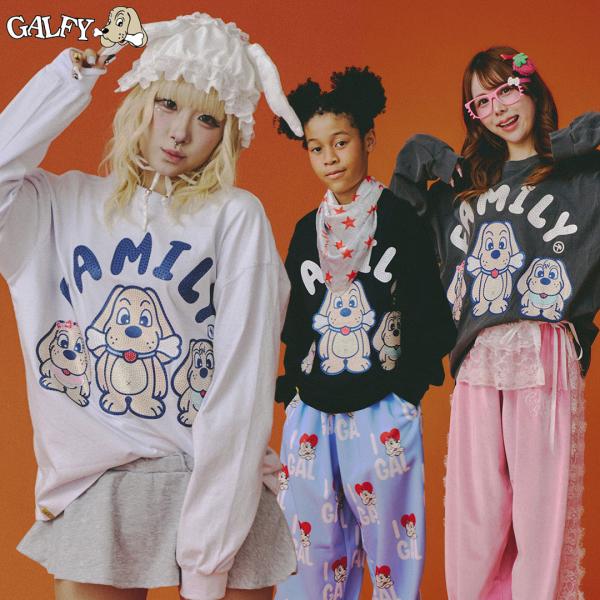 ガルピー GALPEE ガルフィー GALFY 光るGALPEE familyロンTee 長袖Tシャツ 153036 WHITE BLACK INK BLACK 25AW