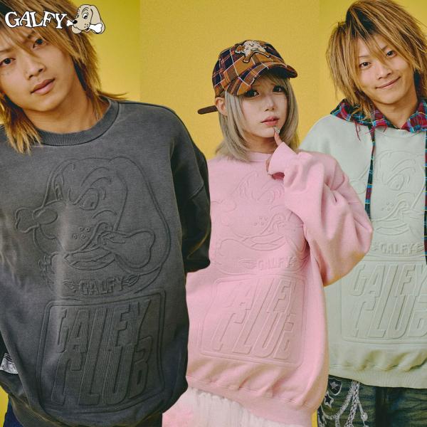 GALFY（ガルフィー） GALFY CLUBクルーネック トレーナー 153066 BLACK