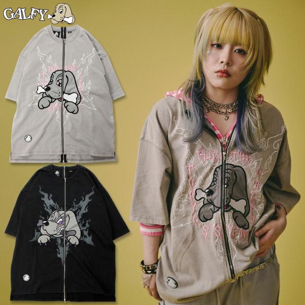 ガルフィー GALFY ハーフandハーフ Tee Tシャツ 162077 半袖 DOG メンズ レディース ギャル 春夏 26SS