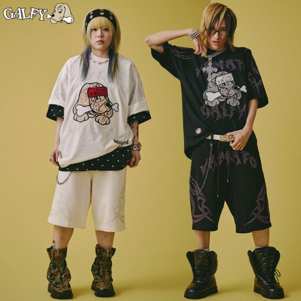 ガルフィー GALFY ピカピカ族 Tシャツ ＆ ピカピカ族 ショーパン SETUP 上下セット 162085 162086 DOG メンズ レディース ギャル 春夏 26SS