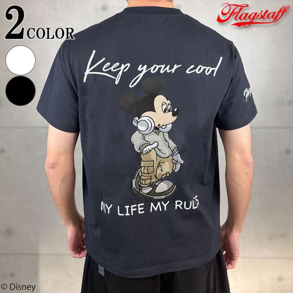 Flagstaff × Disney コレクション MICKEY MOUSE TEE 462522 フラッグスタッフ ディズニー MICKEY MOUSE ミッキーマウス 26SS