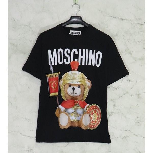 モスキーノ MOSCHINO Bear Logo Tee ロゴ レディース トップス Tシャツ 半袖 カットソー クマ プリント 38 M