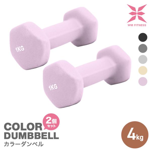 セール！4本セット販売　雲梯　ウエイトトレーニング　エクササイズ用品　ダイエット WEIMALL ダンベルセット 4kg 4キロ 2個セット 女性 エクササイズ