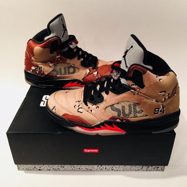 air jordan 5 supreme desert camo