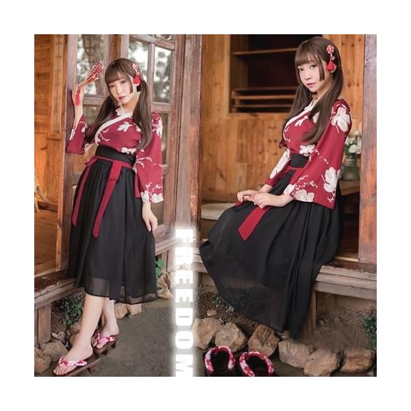 激安 セール 着物 浴衣 袴 はかま 昭和 大正 明治 女学生 コスプレ 衣装 花魁 着物トップス 袴風スカートのセットアップ着物コスチューム Buyee Buyee Japanese Proxy Service Buy From Japan Bot Online