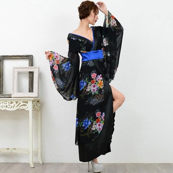 激安 セール 花魁 着物 着物ドレス コスプレ 衣装 花魁ドレス セクシーコス 艶やか花魁スタイル フラワー和柄プリント着物風ロングドレス Buyee Buyee Japanese Proxy Service Buy From Japan Bot Online