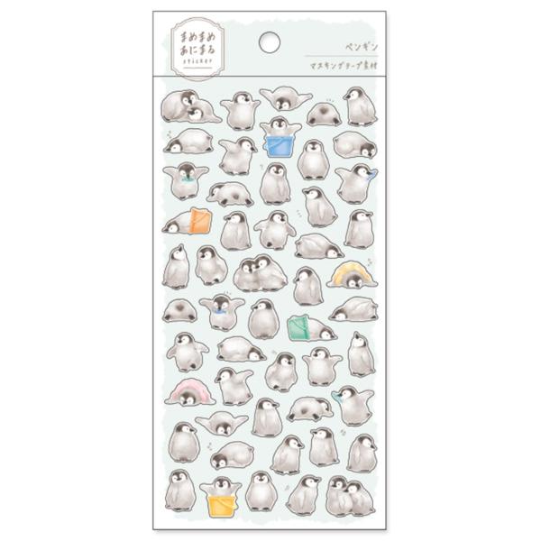 動物 ミニ シール ステッカー マインドウェイブ かわいい まめまめ あにまる ペンギン
