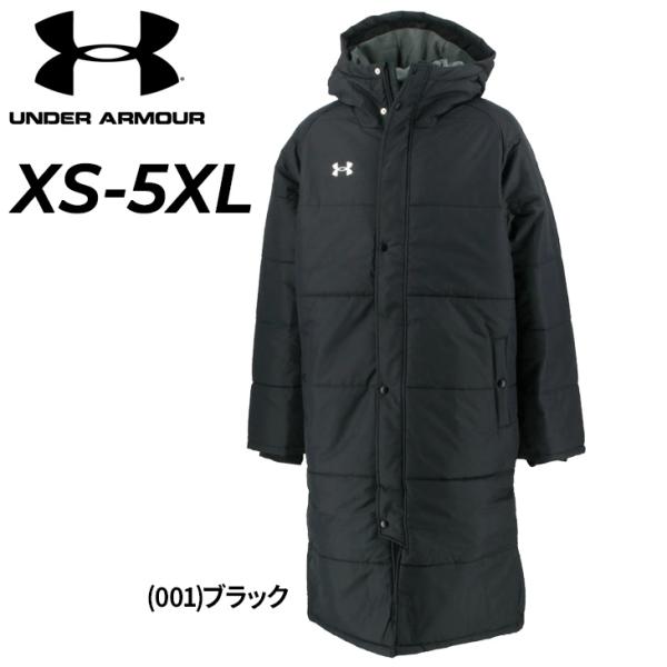 美品　UNDER ARMOUR　ベンチコート　MD　黒　中綿　ブラック　m UNDER ARMOUR 中綿コート アウター レディース ベンチコート