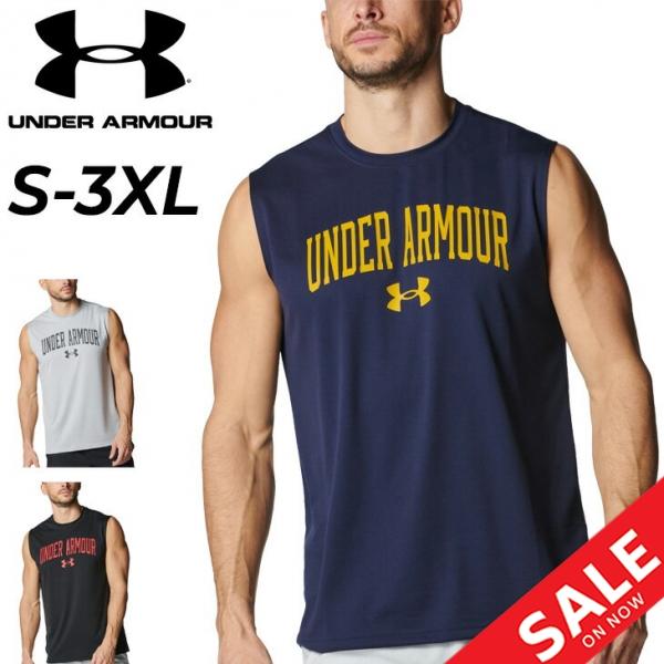 Under Armour ノースリーブシャツ 4XL ブルー ブラック UNDER ARMOUR（アンダーアーマー） ノースリーブシャツ メンズ UNDER