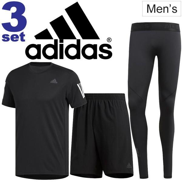ランニングウェア 3点セット メンズ Adidas アディダス 半袖tシャツ インナータイツ付きショーツ コンプレッションタイツ Adiset L 返品不可 Adiset L World Wide Market 通販 Yahoo ショッピング