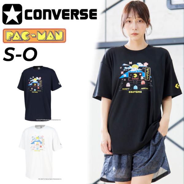ファン・コン・ヒエウ バドミントンラケット&半袖シャツ4枚 CONVERSE（コンバース） 半袖Tシャツ パックマンコラボ メンズ
