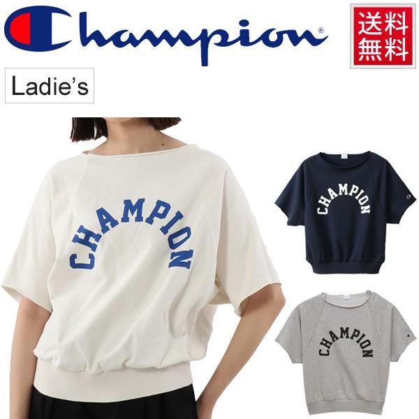スウェットシャツ 半袖 レディース Champion チャンピオン ビッグシルエット クルーネック スエット トレーナー 女性 スポーツ Cw P010 取寄 Cw P010 World Wide Market 通販 Yahoo ショッピング