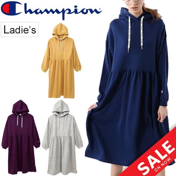 スウェット ワンピース レディース Champion チャンピオン スエット ドレス フード付き パーカーンピcw Q106 Cw Q106 World Wide Market 通販 Yahoo ショッピング