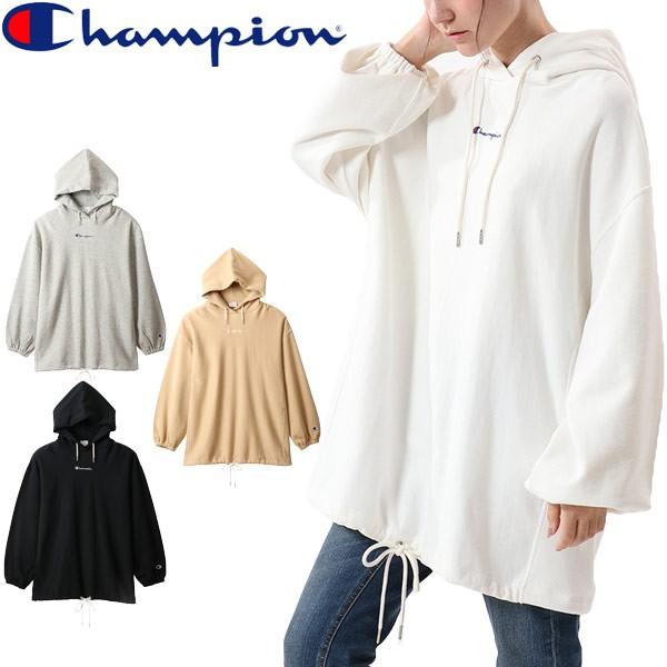 スウェットパーカー 長袖 トレーナー レディース Champion チャンピオン リバースウィーブ 10oz オンス ビッグシルエット ロング丈 スエット Cw R101 Cw R101 World Wide Market 通販 Yahoo ショッピング