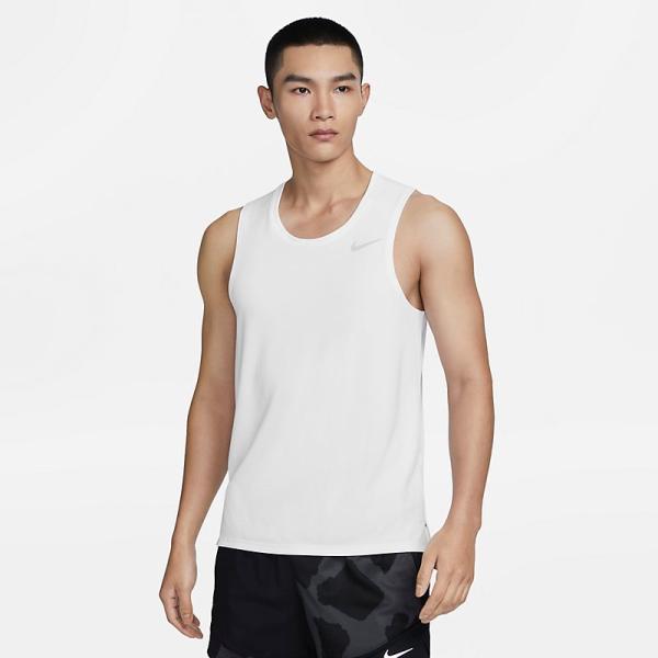 ナイキ タンクトップ メンズ NIKE Dri-FIT マイラー ランニングタンクトップ ランニングウェア ノースリーブ スポーツウエア 白 ホワイト 速乾 /DV9322-100