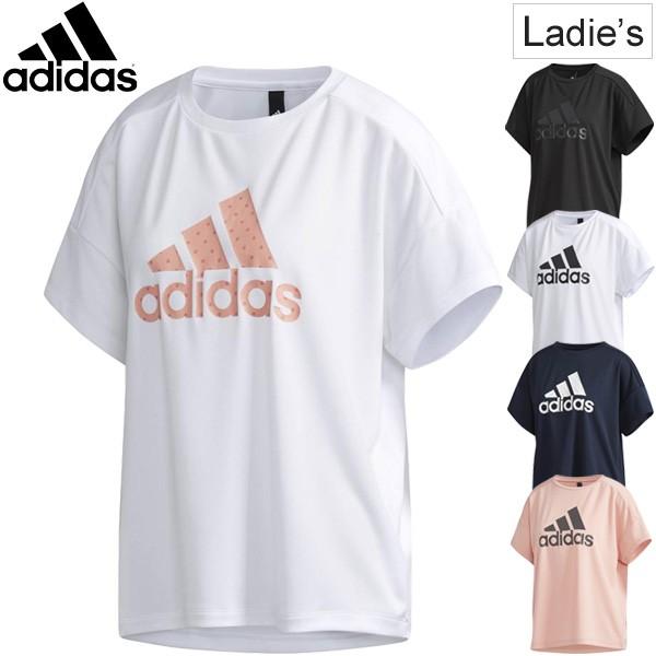 Tシャツ 半袖 レディース アディダス Adidas ビッグロゴ Tee スポーツウェア フィットネス トレーニング ヨガ 女性 ゆったりシルエット Eua46 Eua46 World Wide Market 通販 Yahoo ショッピング