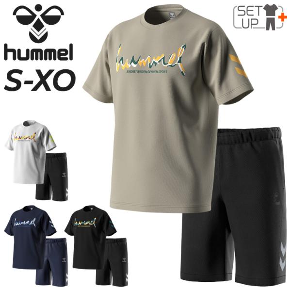 ヒュンメル トレーニングウェア メンズ 上下 hummel 半袖Tシャツ ハーフパンツ セットアップ...