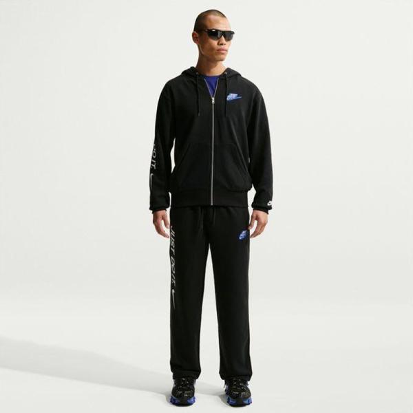 ナイキ スウェット メンズ 上下 NIKE クラブ ジップパーカー ロングパンツ セットアップ 裏毛 スエット 黒 ブラック 上下組 男性 /IF0726-010-SET