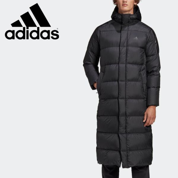 ダウン ロングコート メンズ アウター adidas アディダス ライト ダウン ロングコート メンズ アウター adidas アディダス ライト