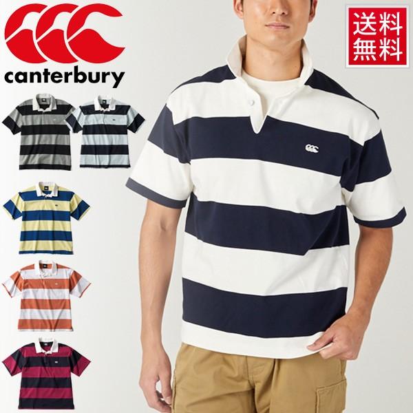 ラガーシャツ 半袖 メンズ レディース ユニセックス ポロシャツ Canterbury カンタベリー ショートスリーブ 4インチストライプラグビージャージ Ra Ra World Wide Market 通販 Yahoo ショッピング