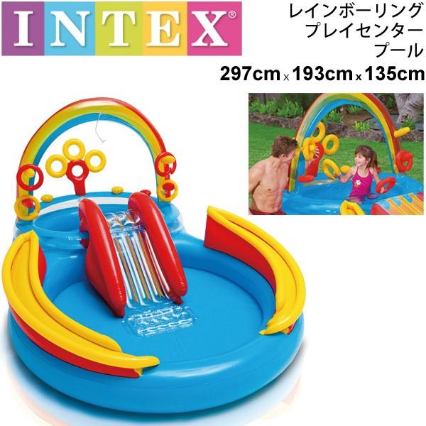 家庭用プール シャワープール 滑り台付き ビニールプール キッズ インテックス Intex レインボーリングプレーセンター 297cm 193cm 135cm U U World Wide Market 通販 Yahoo ショッピング