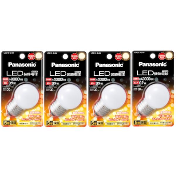 Panasonic 4個セット LDG1LGW LED装飾電球 G形 E26 電球色