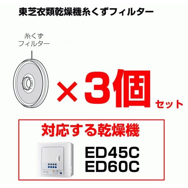 お得な　3個セット東芝 乾燥機 糸くずフィルターの交換にメーカー純正品　新品対応機種ED-45C ED-60CED-608ED-458メーカー取り寄せ品目安：2〜3営業日で出荷 在庫切れの場合はメールにてお知らせいたします。   取り寄せ品...