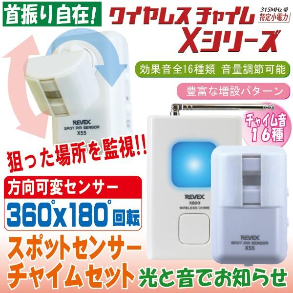スポット人感センサーチャイム 玄関 ワイヤレスチャイム 玄関 ワイヤレス セット 屋外ok 店舗 防犯 介護 送信機 受信機セット X855 Web Shop ゆとり Paypayモール店 通販 Paypayモール