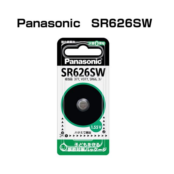 ボタン電池 SR626SW パナソニック 酸化銀電池 腕時計などの電池交換に　Φ6.8×2.6mmSR-626SW　■タイプ  酸化銀電池 ■電圧  1.55V ■寸法  Φ6.8×2.6mm　  ■質量  約0.4g  ■用途  時計　 ...
