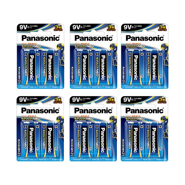 アルカリ乾電池 9v エボルタNEO 9V形 2本パック 6個 合計12個 6LR61NJ/2B パナソニック