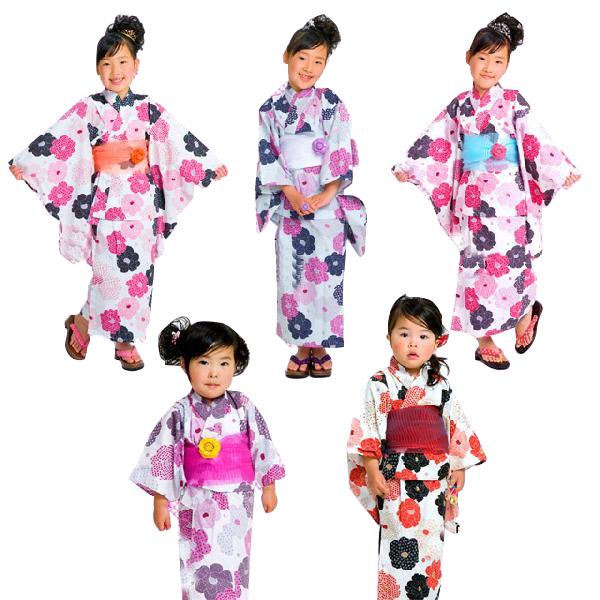 人気ブランドwamall Kids女の子変わり織り浴衣 選べる５色 身長