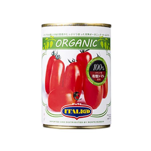 缶入　固形量240gイタリアの太陽と大地の恩恵がたっぷりつまった完熟オーガニック・ホールトマト。