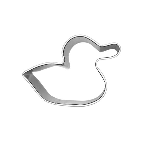 商品寸法：約44×31×H43mmクッキー生地をアヒルの形に抜けるステンレス製の抜き型です。