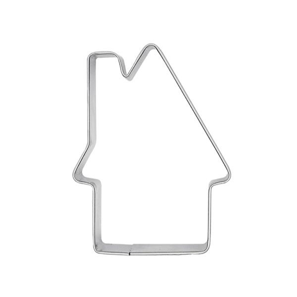約54×73×H21mmクッキー生地をかわいいハウスの形に抜けるステンレス製の抜き型です。