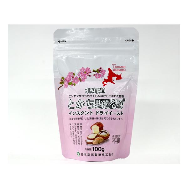 予備発酵不要なインスタントタイプです。エゾヤマザクラのさくらんぼから生まれた北海道十勝産の酵母です。食パンから菓子パンまで幅広く使えます。