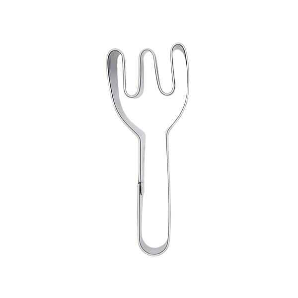 商品寸法：約32×76×H20mmクッキー生地をフォークの形に抜けるステンレス製の抜き型です。