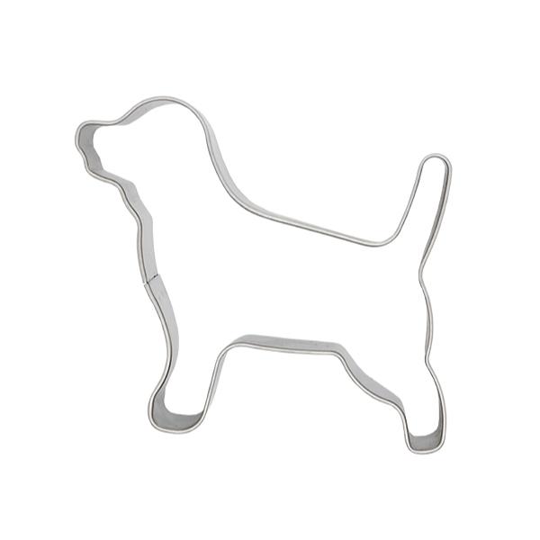 商品寸法：約70×60×H21mmクッキー生地をビーグルの形に抜けるステンレス製の抜き型です。