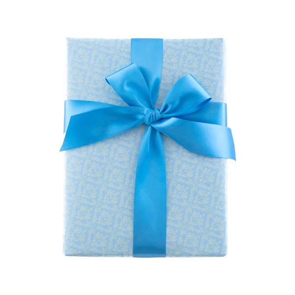 ギフトラッピング 青リボン・ブルー包装紙 : ギフトならウーバンアビー