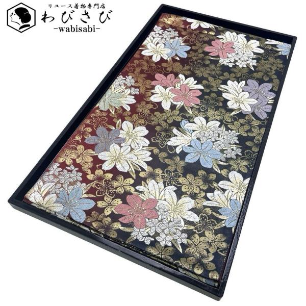 袋帯 百合の花模様 グラデーション 金銀糸 長尺 フォーマル O-4178  