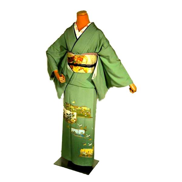 超美品正絹着物現代色留袖袷和田光正作家物金彩着丈161 裄65