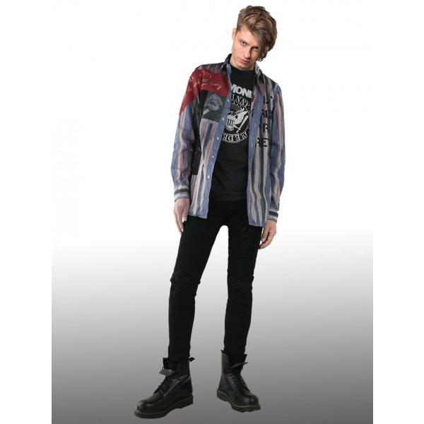 Low Life ローライフ アナーキーシャツ ブルー ハンドメイド シャツ トップス Punk セックスピストルズ パンク ロック ファッション パンクファッション Anarchy Blue ストリート ロックファッションwad 通販 Yahoo ショッピング