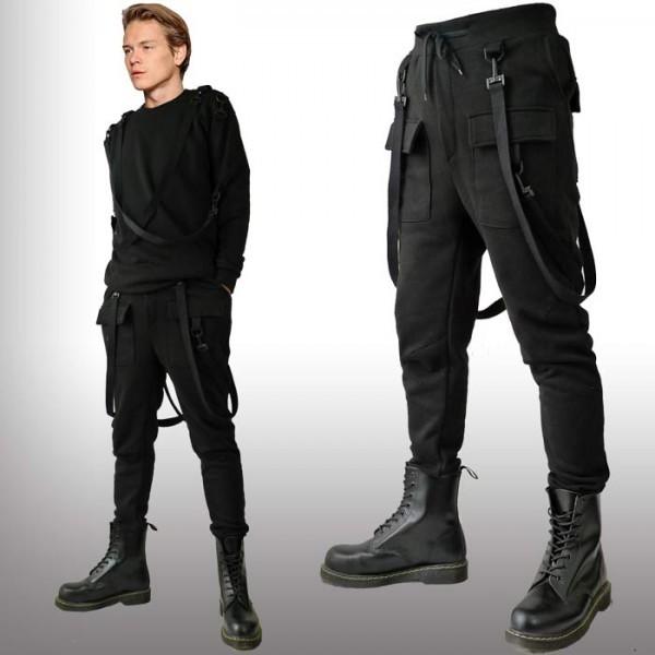 KMRii ケムリ 上質 スウェット ボンテージ カーゴパンツ ブラック 黒 ケムリ スエットパンツ KMRii ケムリ 上質 スウェット ボンテージ