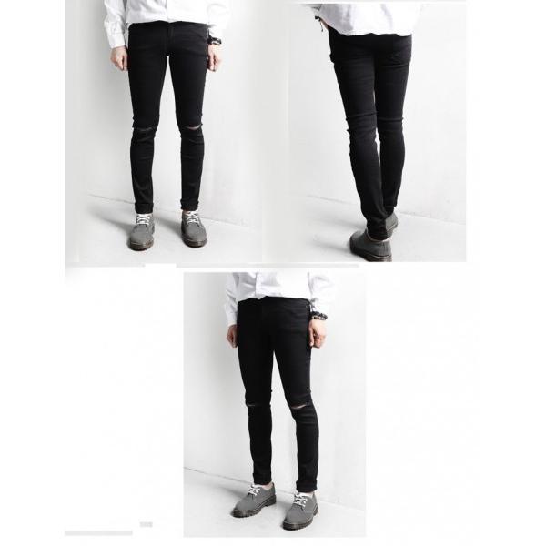 本日限定値下げ　d.i.a JEANS ダメージスキニーデニム ブラック ブラック デニム クラッシュ スキニー ダメージ スキニーパンツ
