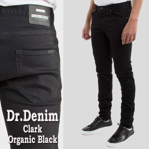 DR.DENIM ドクターデニム CLARK テイパード スキニーパンツ ブラック 